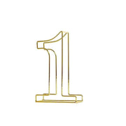 8" tall 3D Metal Wire Gold Number Signs WOD_METLTR02_8_1