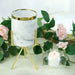 8" tall Ceramic Flower Pot with Iron Stand Wedding Vases