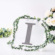 8" tall Letter Self-Adhesive Rhinestones Gem Sticker - Black