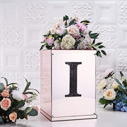 8" tall Letter Self-Adhesive Rhinestones Gem Sticker - Black