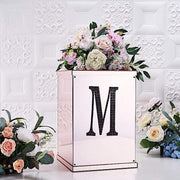 8" tall Letter Self-Adhesive Rhinestones Gem Sticker - Black