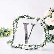 8" tall Letter Self-Adhesive Rhinestones Gem Sticker - Black