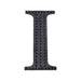 8" tall Letter Self-Adhesive Rhinestones Gem Sticker - Black DIA_NUM_GLIT8_BLK_I