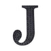 8" tall Letter Self-Adhesive Rhinestones Gem Sticker - Black DIA_NUM_GLIT8_BLK_J