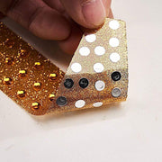 8" tall Letter Self-Adhesive Rhinestones Gem Sticker - Gold