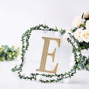 8" tall Letter Self-Adhesive Rhinestones Gem Sticker - Gold