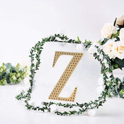 8" tall Letter Self-Adhesive Rhinestones Gem Sticker - Gold