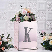 8" tall Letter Self-Adhesive Rhinestones Gem Sticker - Silver