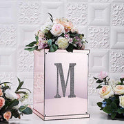 8" tall Letter Self-Adhesive Rhinestones Gem Sticker - Silver