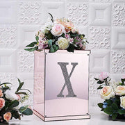 8" tall Letter Self-Adhesive Rhinestones Gem Sticker - Silver