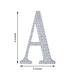 8" tall Letter Self-Adhesive Rhinestones Gem Sticker - Silver