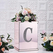 8" tall Letter Self-Adhesive Rhinestones Gem Sticker - Silver