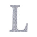 8" tall Letter Self-Adhesive Rhinestones Gem Sticker - Silver DIA_NUM_GLIT8_SILV_L
