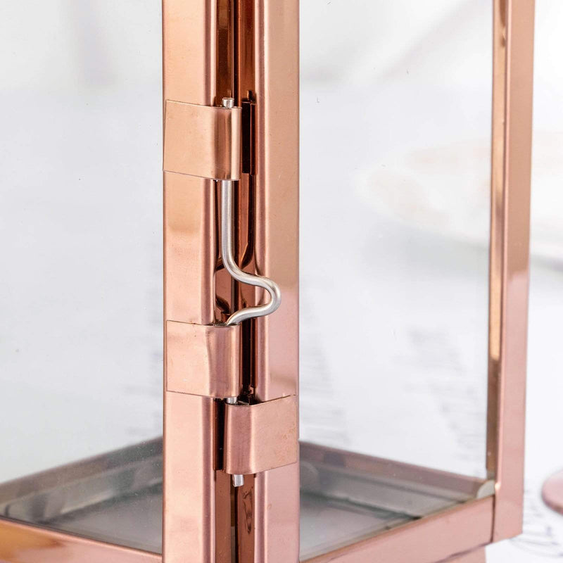 8" tall Metal Lantern Candle Holder