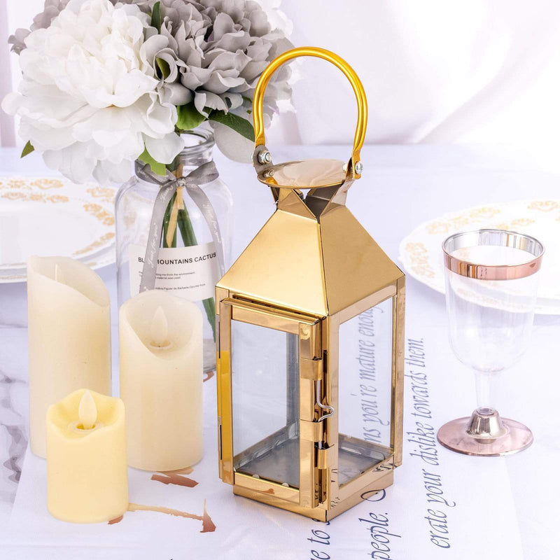 8" tall Metal Lantern Candle Holder