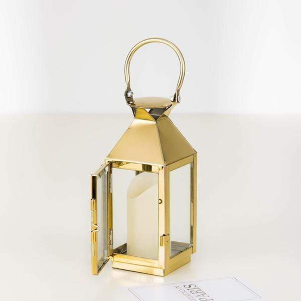 8" tall Metal Lantern Candle Holder