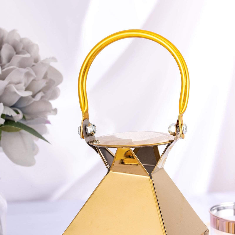 8" tall Metal Lantern Candle Holder