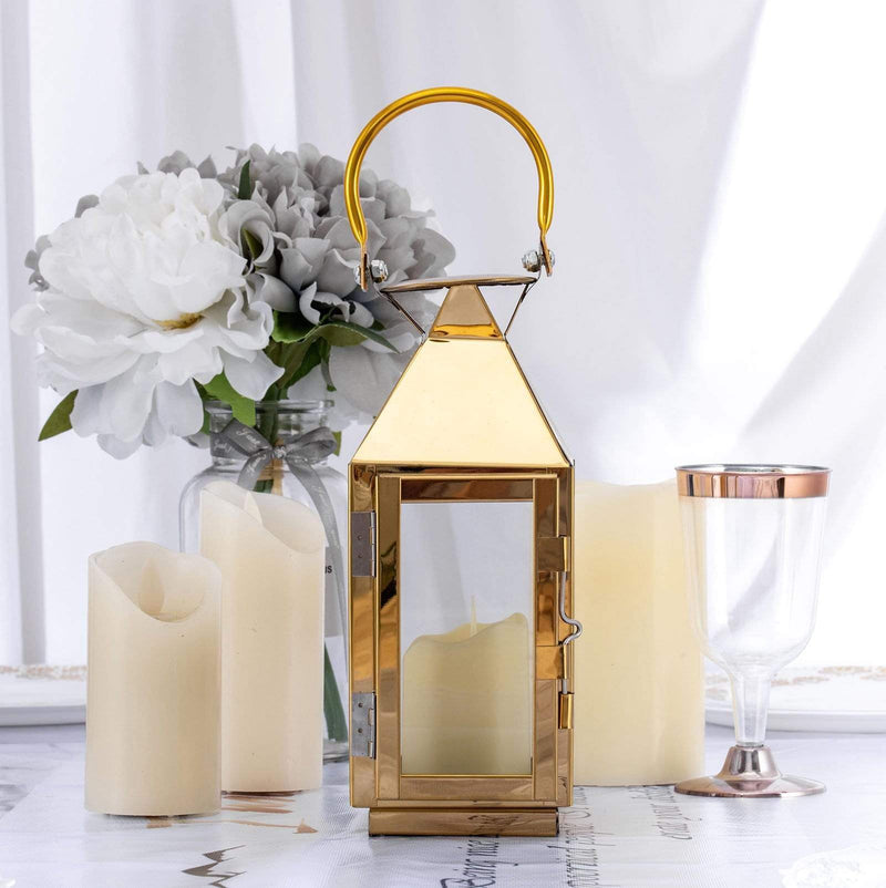 8" tall Metal Lantern Candle Holder