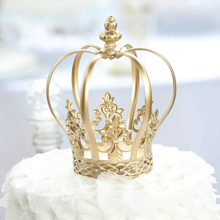 2 Rose Gold Metal Princess Crown Cake Topper Wedding Cake Decor