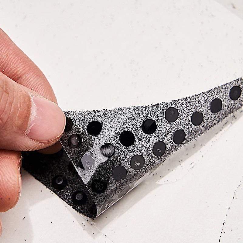 8" tall Number Self-Adhesive Rhinestones Gem Stickers - Black