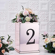 8" tall Number Self-Adhesive Rhinestones Gem Stickers - Black