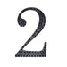 8" tall Number Self-Adhesive Rhinestones Gem Stickers - Black DIA_NUM_GLIT8_BLK_2
