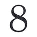 8" tall Number Self-Adhesive Rhinestones Gem Stickers - Black DIA_NUM_GLIT8_BLK_8