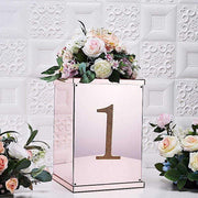 8" tall Number Self-Adhesive Rhinestones Gem Stickers - Gold