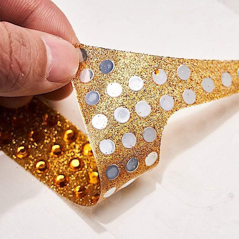 8" tall Number Self-Adhesive Rhinestones Gem Stickers - Gold