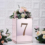 8" tall Number Self-Adhesive Rhinestones Gem Stickers - Gold