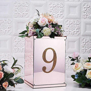 8" tall Number Self-Adhesive Rhinestones Gem Stickers - Gold