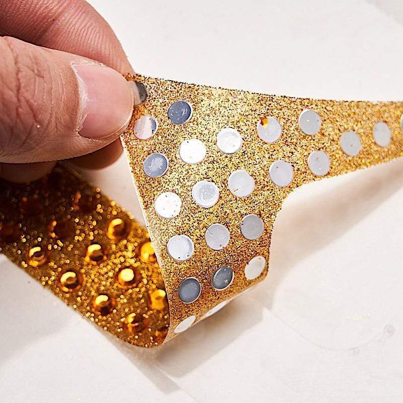 8" tall Number Self-Adhesive Rhinestones Gem Stickers - Gold