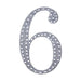 8" tall Number Self-Adhesive Rhinestones Gem Stickers - Silver DIA_NUM_GLIT8_SILV_6