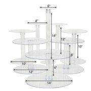 8 Tiers Clear Wedding Acrylic Cupcake CAKE Stand Set CAKE_STND_8T