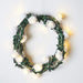9 ft LED Rose with Lace Garland Battery Operated Fairy Lights - White and Green LEDSTR_ARTI_004_CLR