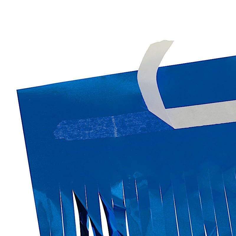 9 ft x 30" Disposable Metallic Foil Fringe Table Skirt