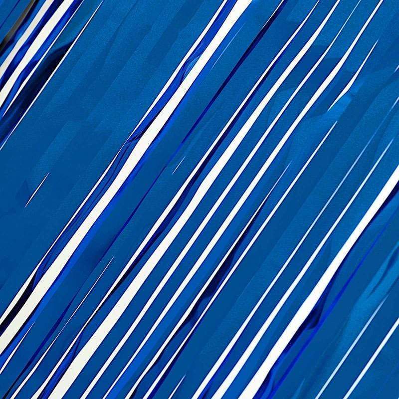 9 ft x 30" Disposable Metallic Foil Fringe Table Skirt