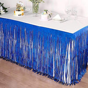 9 ft x 30" Disposable Metallic Foil Fringe Table Skirt