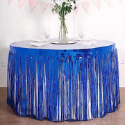 9 ft x 30" Disposable Metallic Foil Fringe Table Skirt