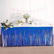 9 ft x 30" Disposable Metallic Foil Fringe Table Skirt