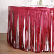 9 ft x 30" Disposable Metallic Foil Fringe Table Skirt