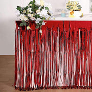 9 ft x 30" Disposable Metallic Foil Fringe Table Skirt