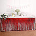 9 ft x 30" Disposable Metallic Foil Fringe Table Skirt - Red SKT_PVC01_RED