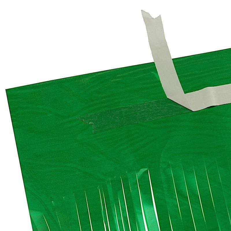 9 ft x 30" Disposable Metallic Foil Fringe Table Skirt