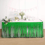 9 ft x 30" Disposable Metallic Foil Fringe Table Skirt