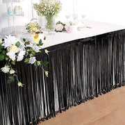 9 ft x 30" Disposable Metallic Foil Fringe Table Skirt