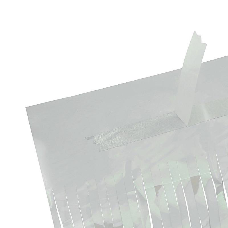 9 ft x 30" Disposable Metallic Foil Fringe Table Skirt