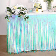 9 ft x 30" Disposable Metallic Foil Fringe Table Skirt