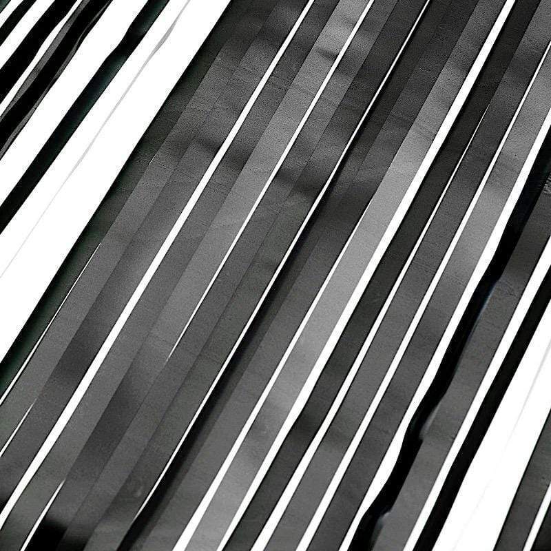 9 ft x 30" Disposable Metallic Foil Fringe Table Skirt