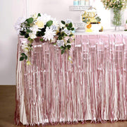 9 ft x 30" Disposable Metallic Foil Fringe Table Skirt